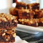 Chewy Caramel Walnut Brownies!