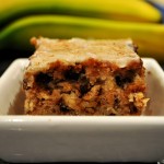 Sour Cream Chocolate Oatmeal Walnut Banana Bars