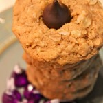 Coconut Oatmeal Cookies with Dark Chocolate Kisses